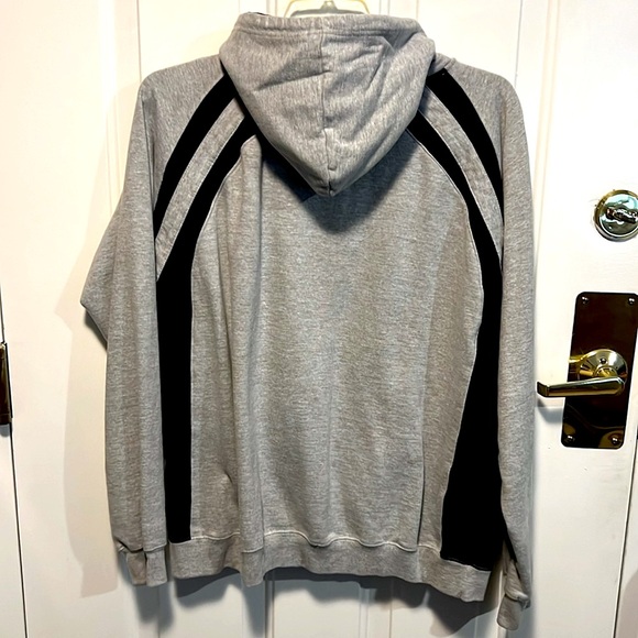 🏈 GRAY & NAVY BLUE NEW ENGLAND PATRIOTS HOODED FOOTBALL SWEATSHIRT Men’s XL - Picture 3 of 5